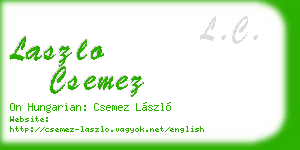 laszlo csemez business card
